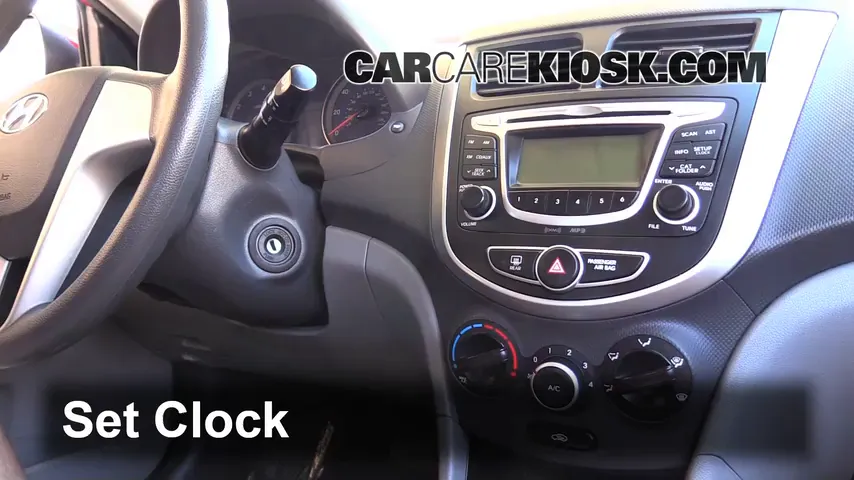 2013 Hyundai Accent GLS 1.6L 4 Cyl. Clock